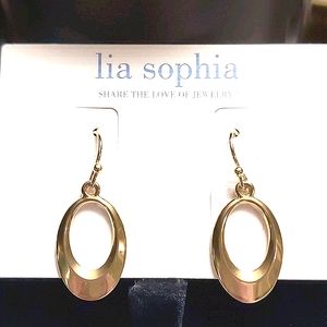 Lia Sophia Gold Oval Earrings